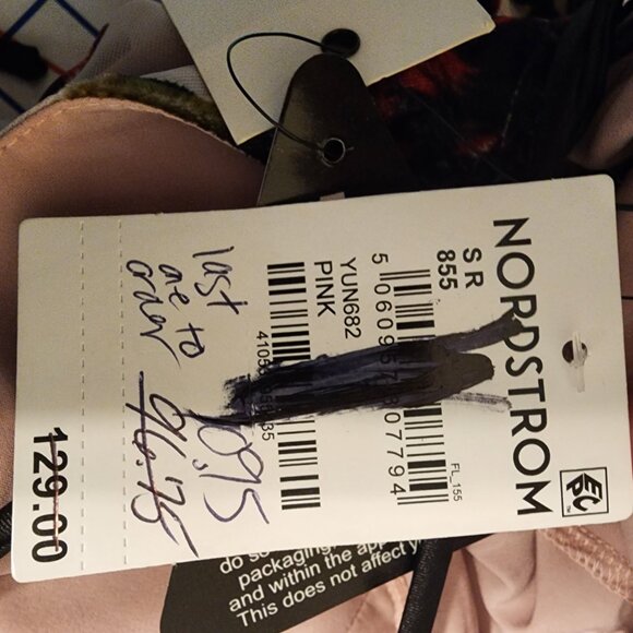 Rare London Pink Rose Devore Lace-Up Midi Dress NWT White Size 4 Hole in bodice - Picture 8 of 12